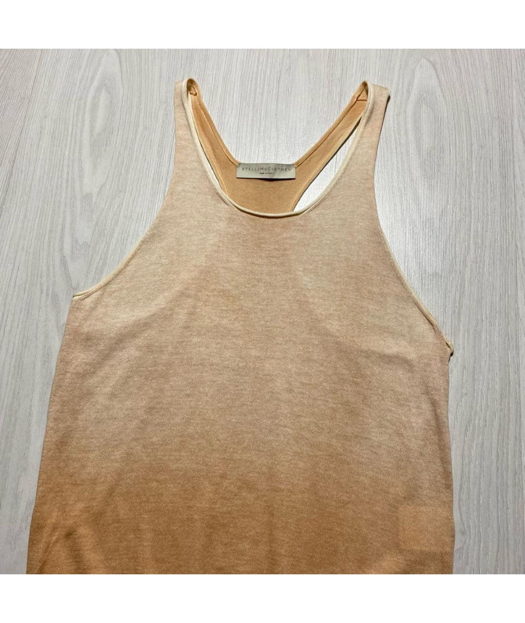 STELLA MCCARTNEY Оранжевая хлопковая майка, фото 3