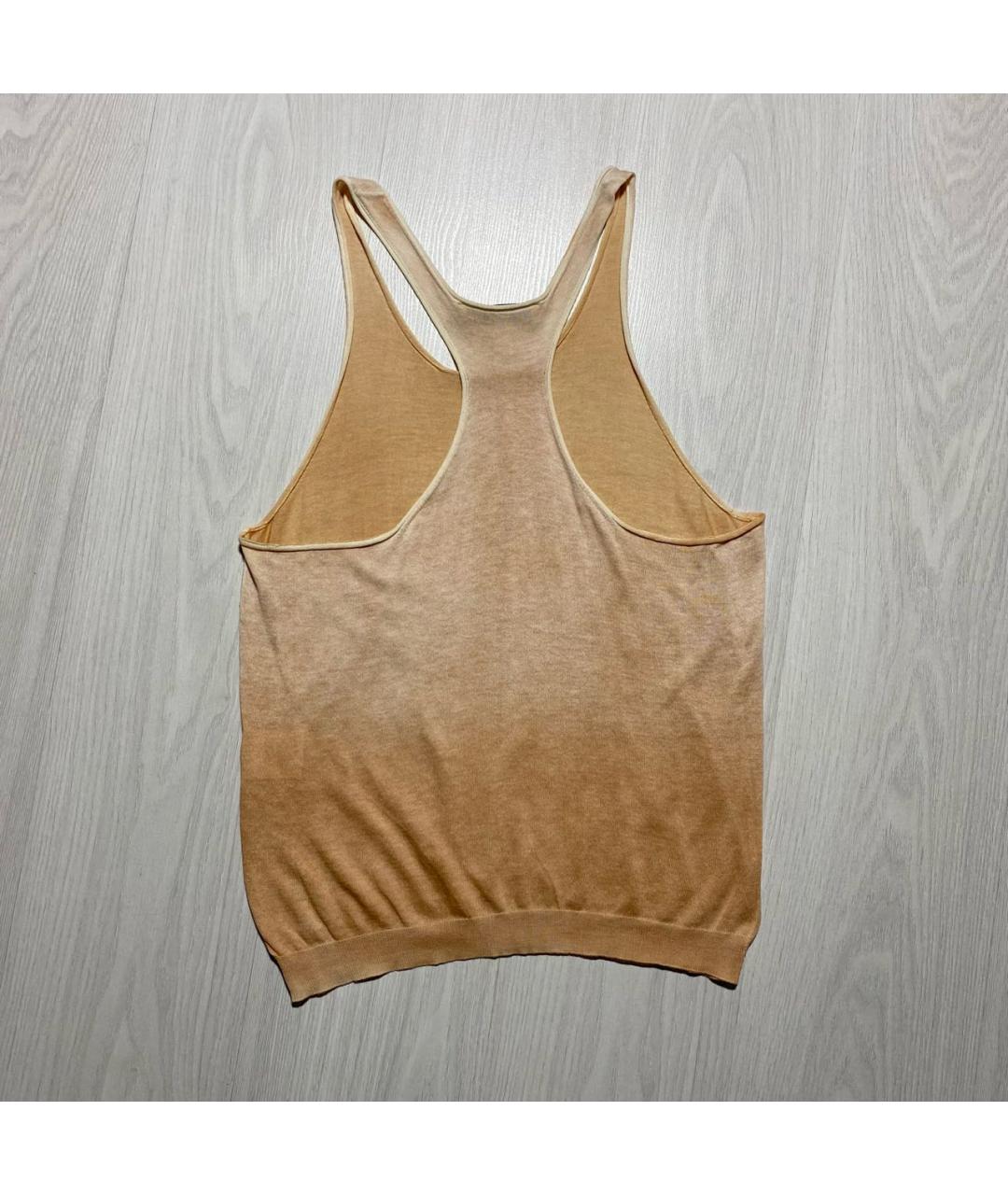 STELLA MCCARTNEY Оранжевая хлопковая майка, фото 6