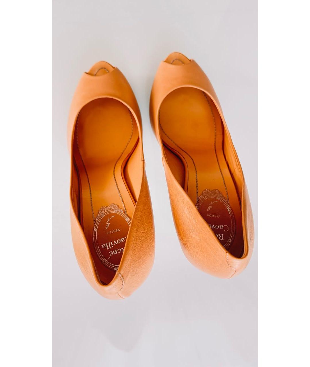 RENE CAOVILLA Бежевые кожаные туфли, фото 3