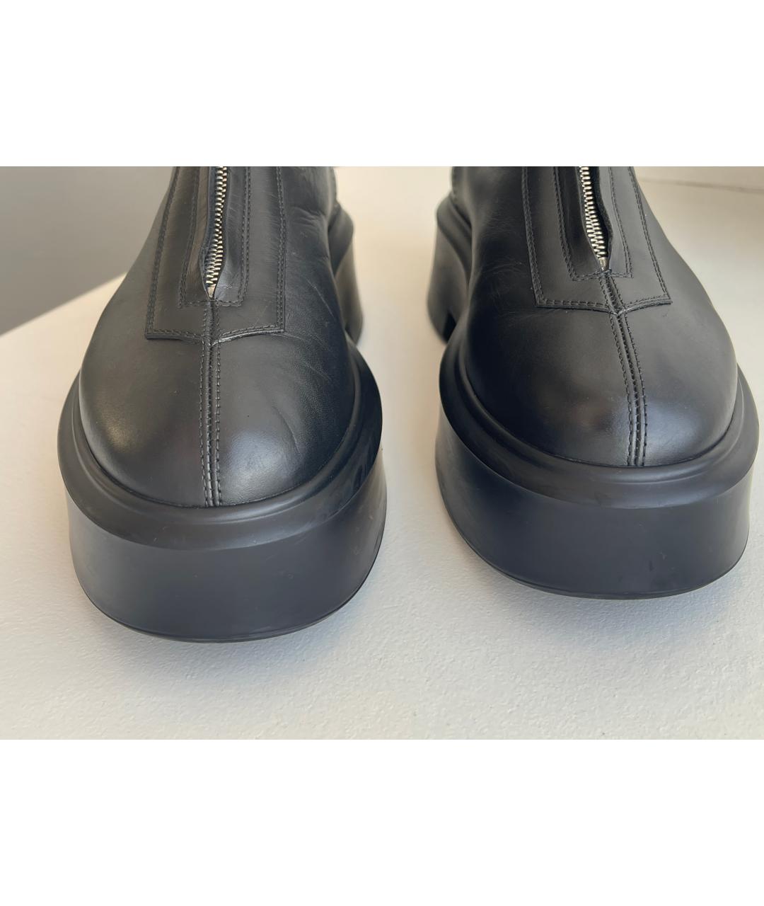 THE ROW Черные кожаные ботинки, фото 7