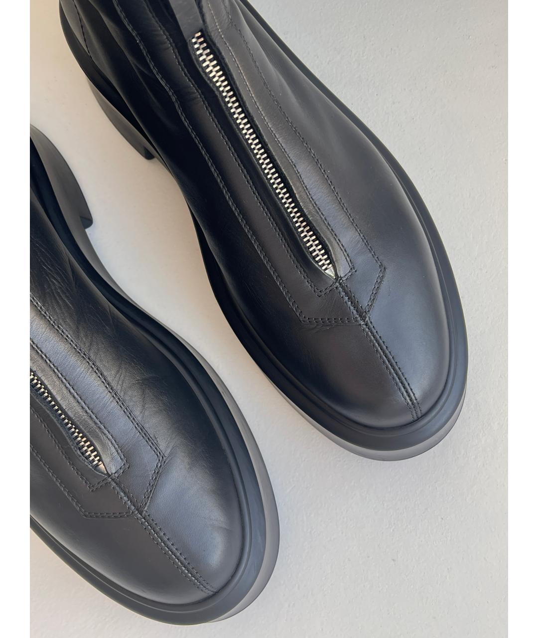 THE ROW Черные кожаные ботинки, фото 5