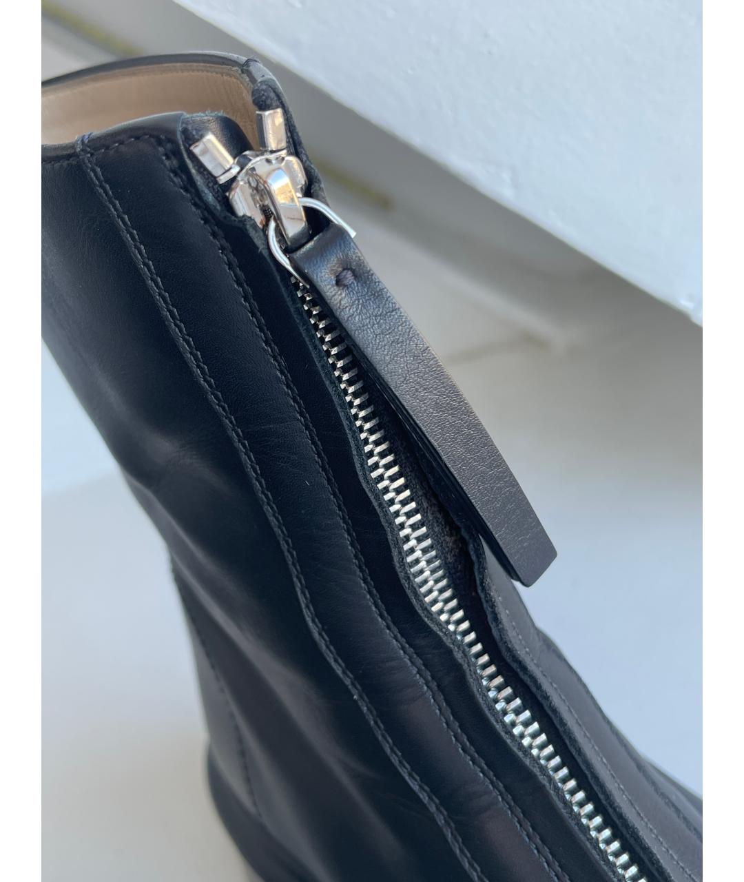 THE ROW Черные кожаные ботинки, фото 6