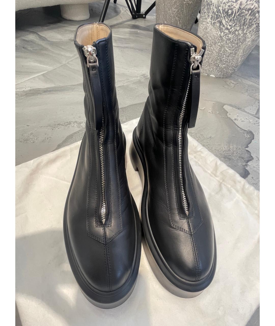 THE ROW Черные кожаные ботинки, фото 2