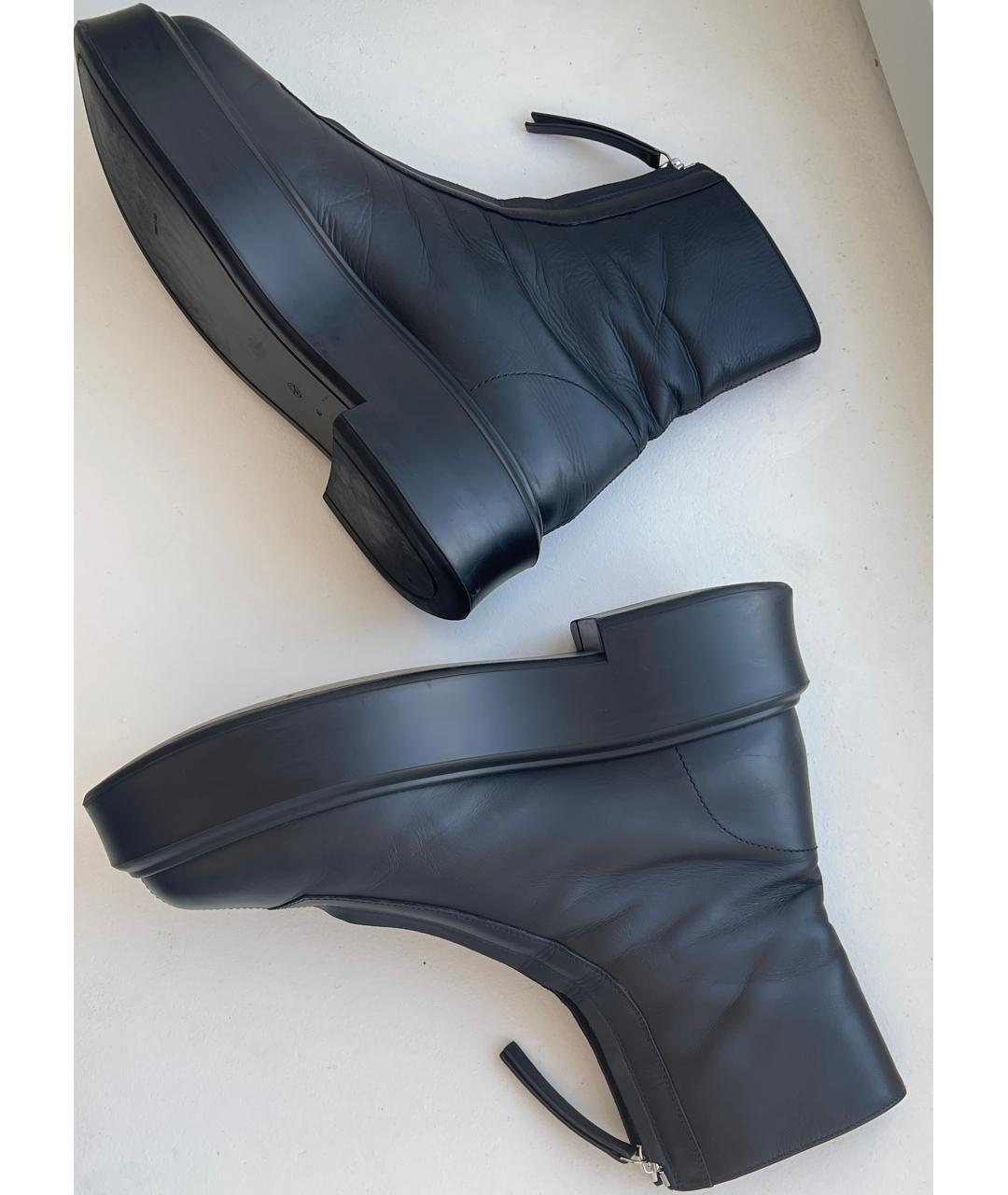 THE ROW Черные кожаные ботинки, фото 4