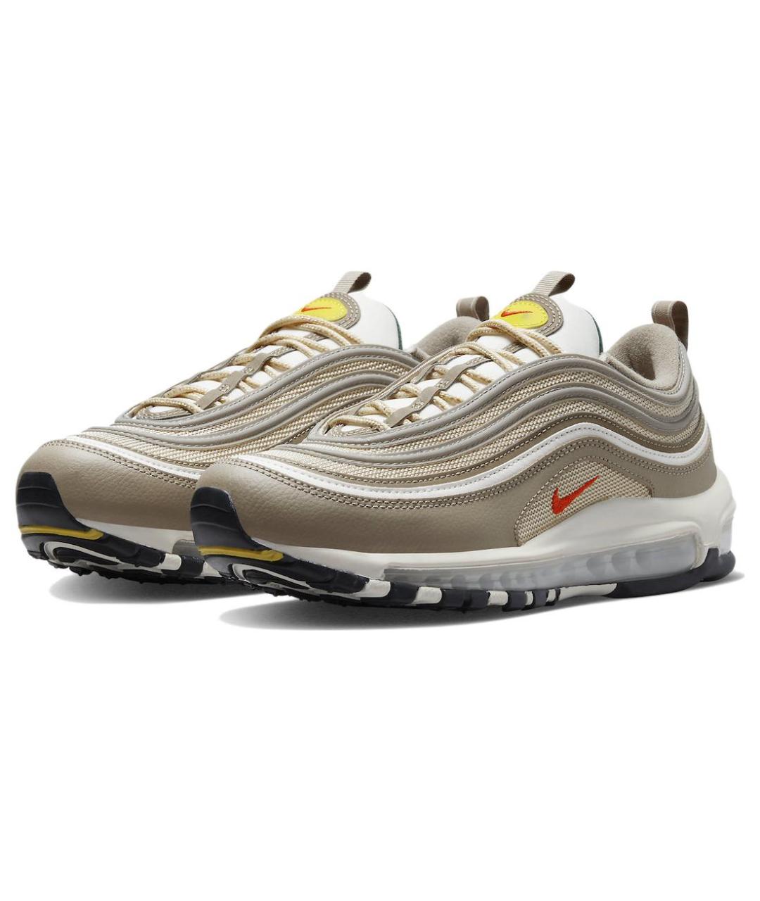NIKE Бежевые кожаные кроссовки, фото 3