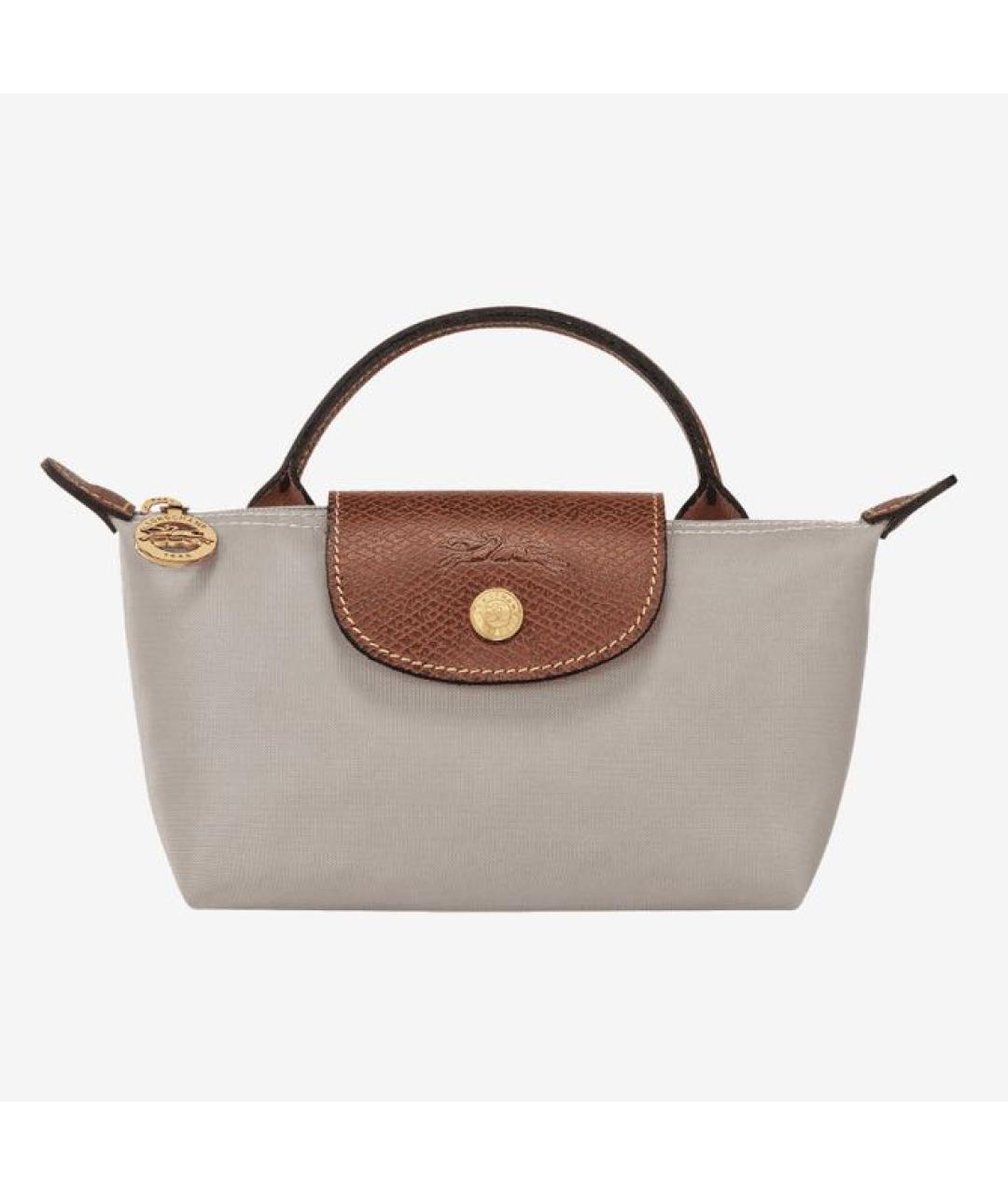 LONGCHAMP Серая сумка с короткими ручками, фото 7