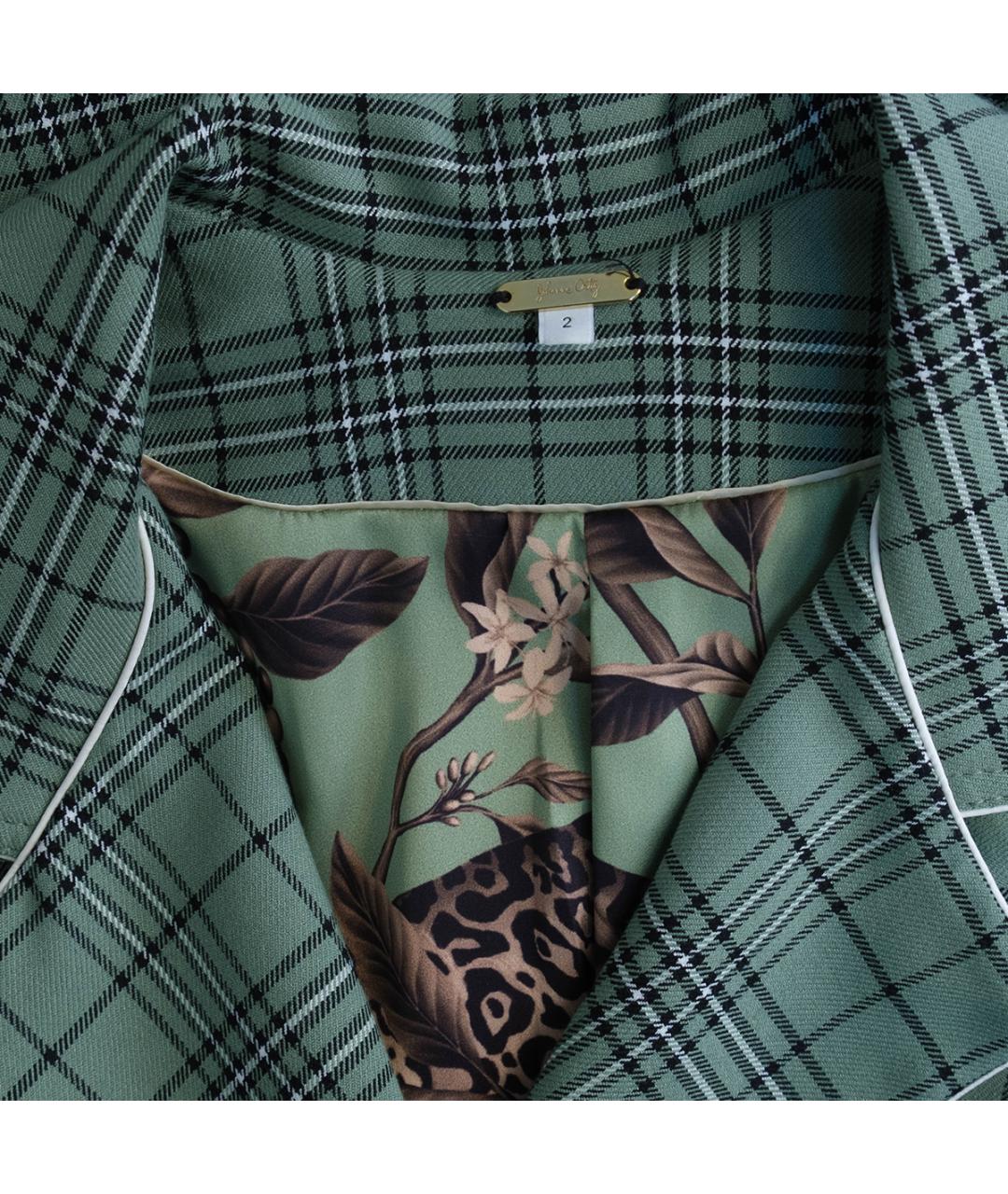 JOHANNA ORTIZ Зеленый полиэстеровый жакет/пиджак, фото 3