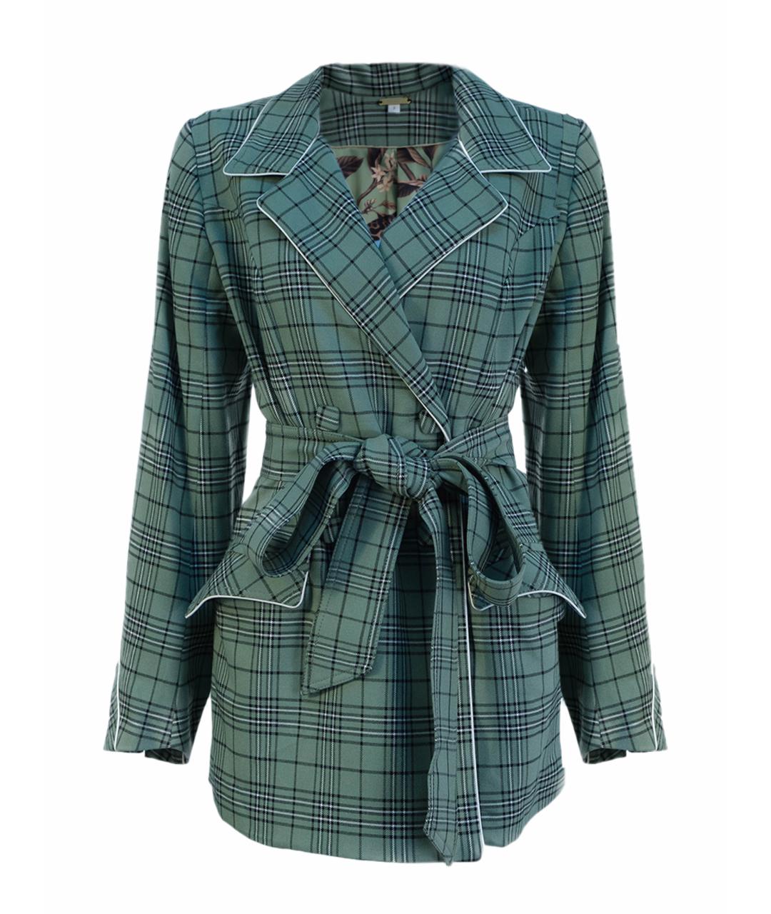 JOHANNA ORTIZ Зеленый полиэстеровый жакет/пиджак, фото 1