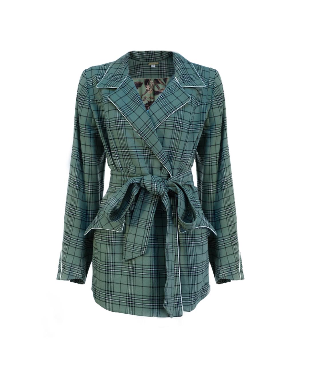 JOHANNA ORTIZ Зеленый полиэстеровый жакет/пиджак, фото 6