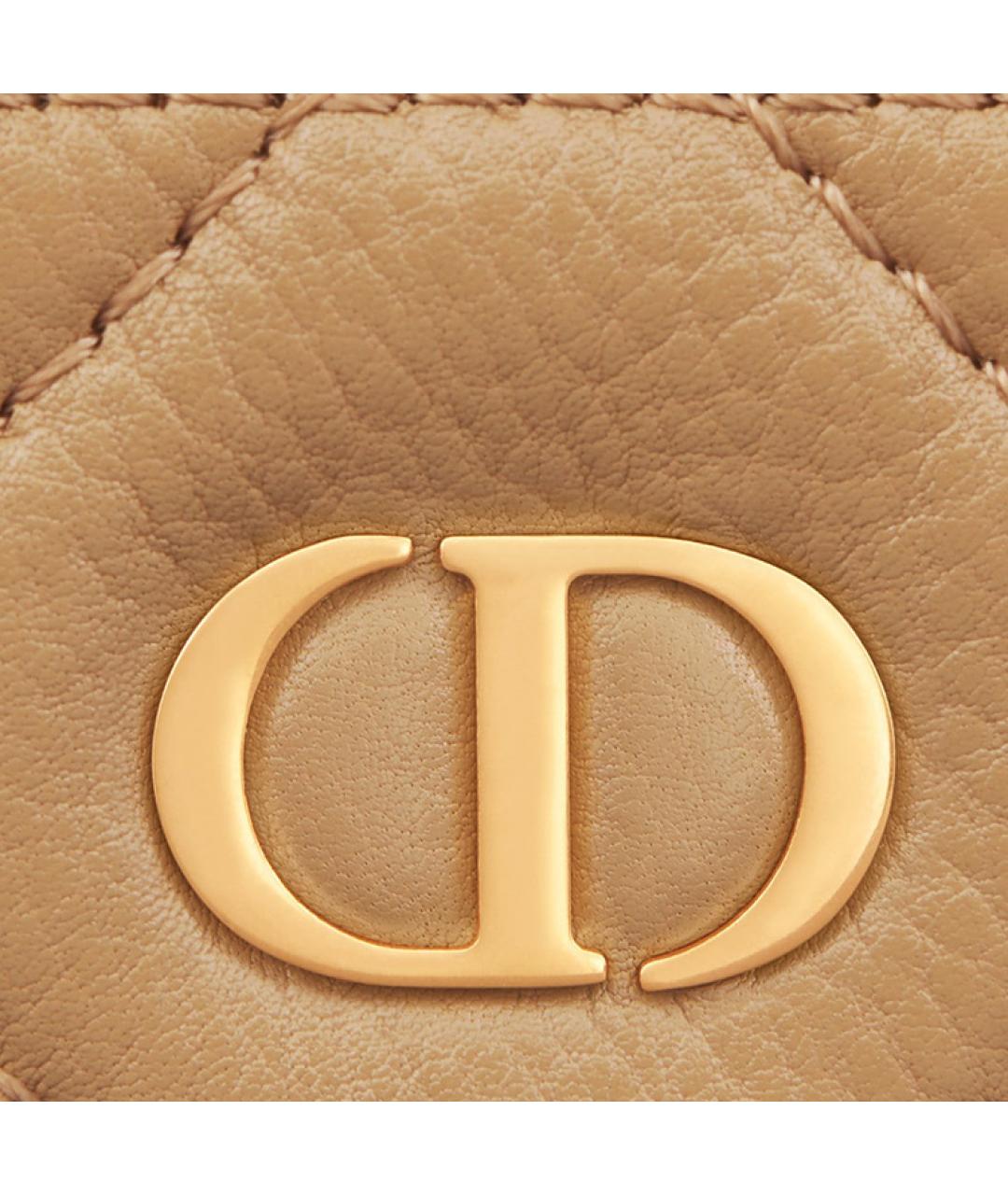 CHRISTIAN DIOR Коричневый кожаный кардхолдер, фото 4