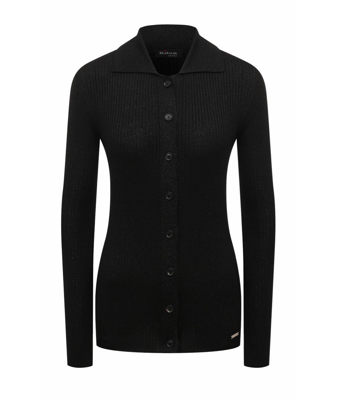 KITON Черный шерстяной кардиган, фото 6