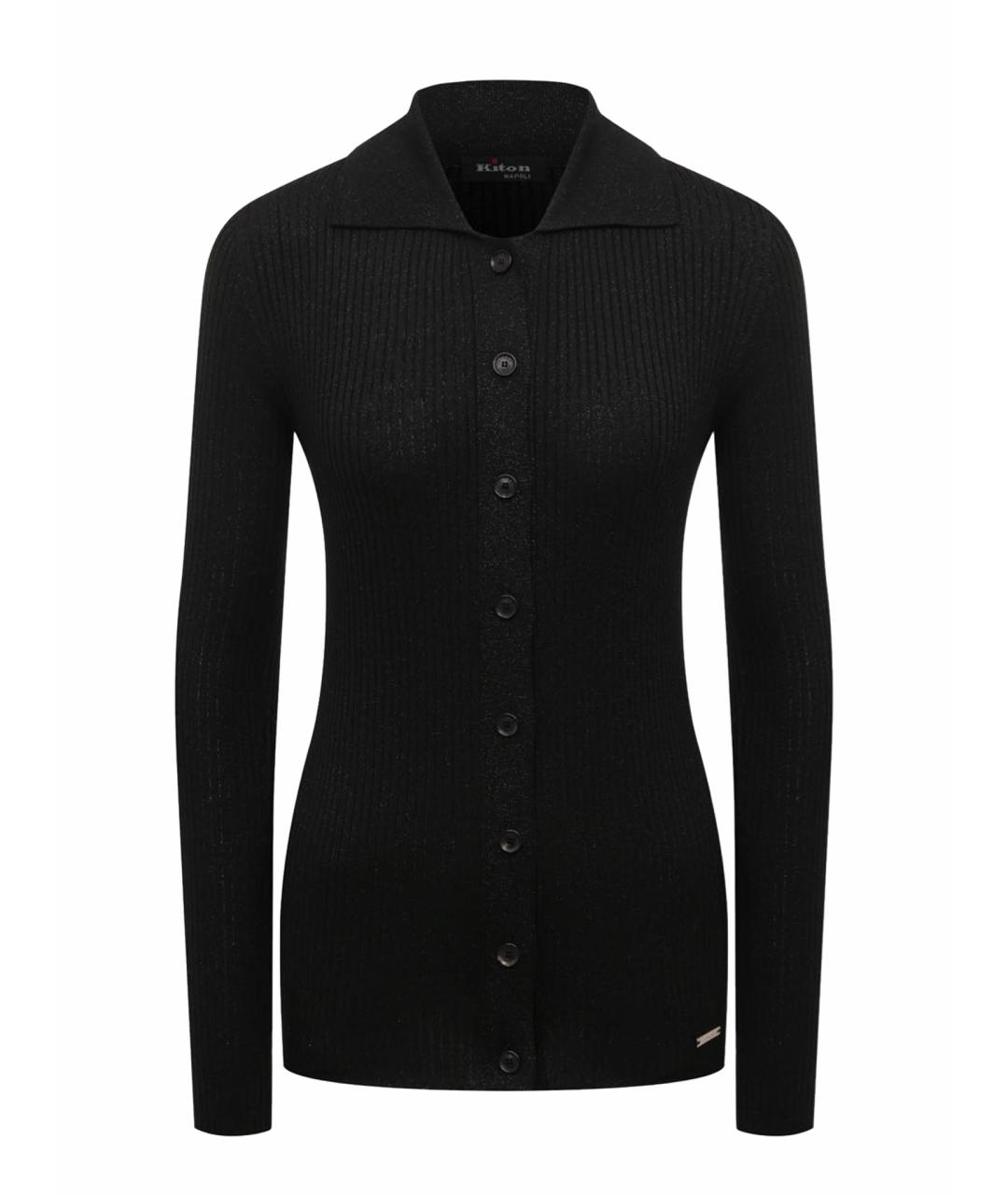 KITON Черный шерстяной кардиган, фото 1