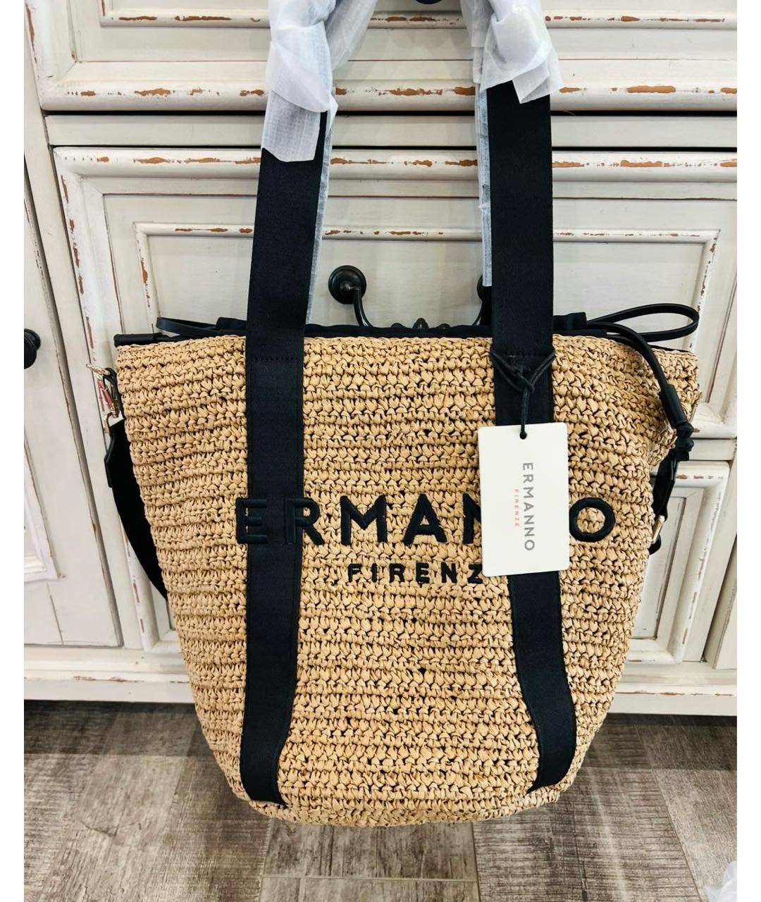 ERMANNO SCERVINO Бежевая сумка тоут, фото 6