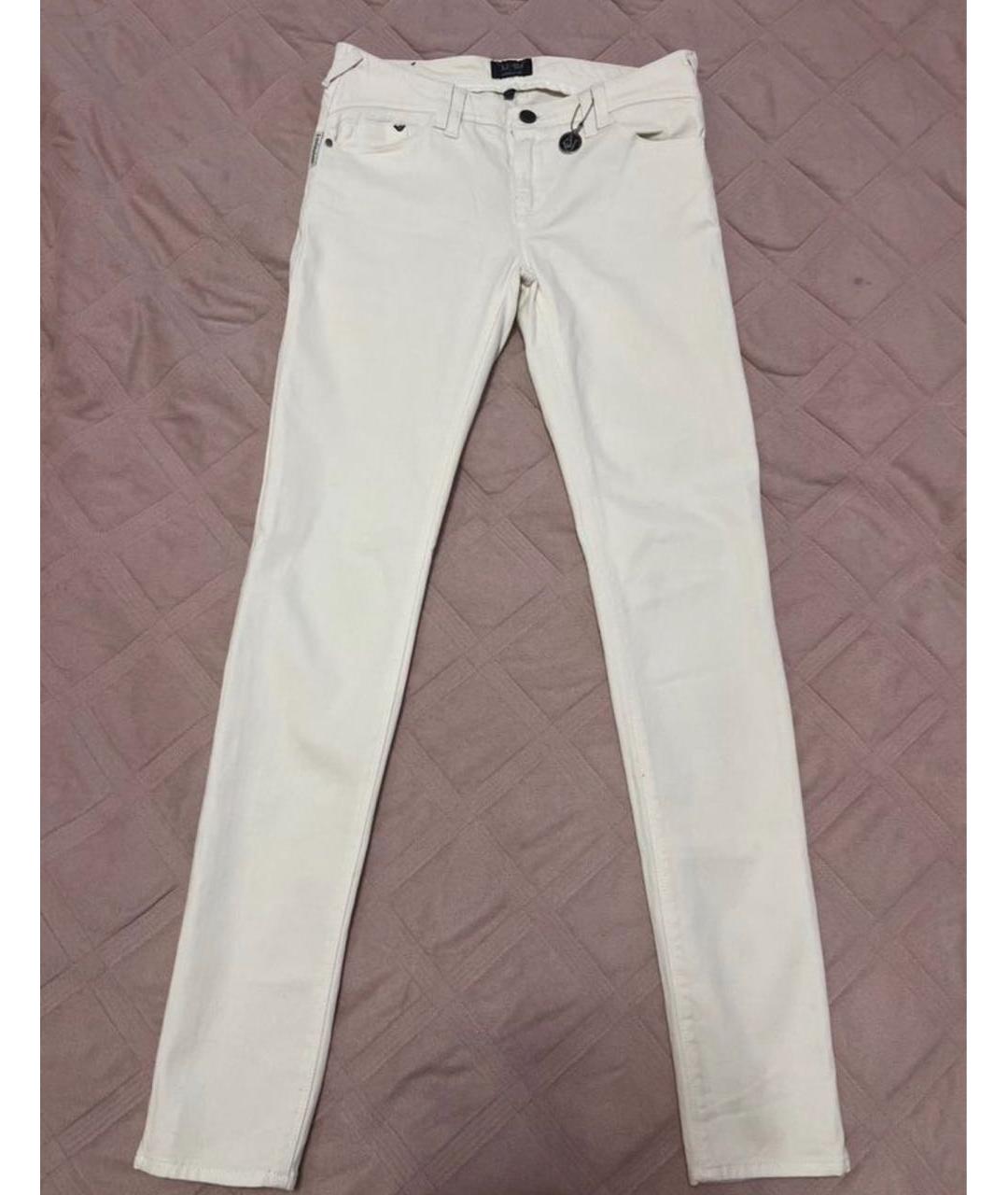 ARMANI JEANS Бежевые хлопковые прямые джинсы, фото 5