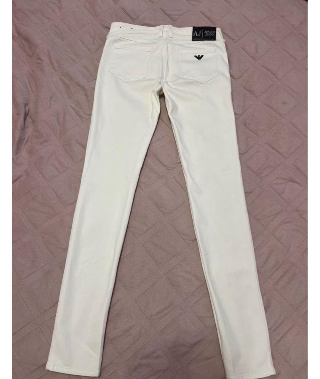 ARMANI JEANS Бежевые хлопковые прямые джинсы, фото 2