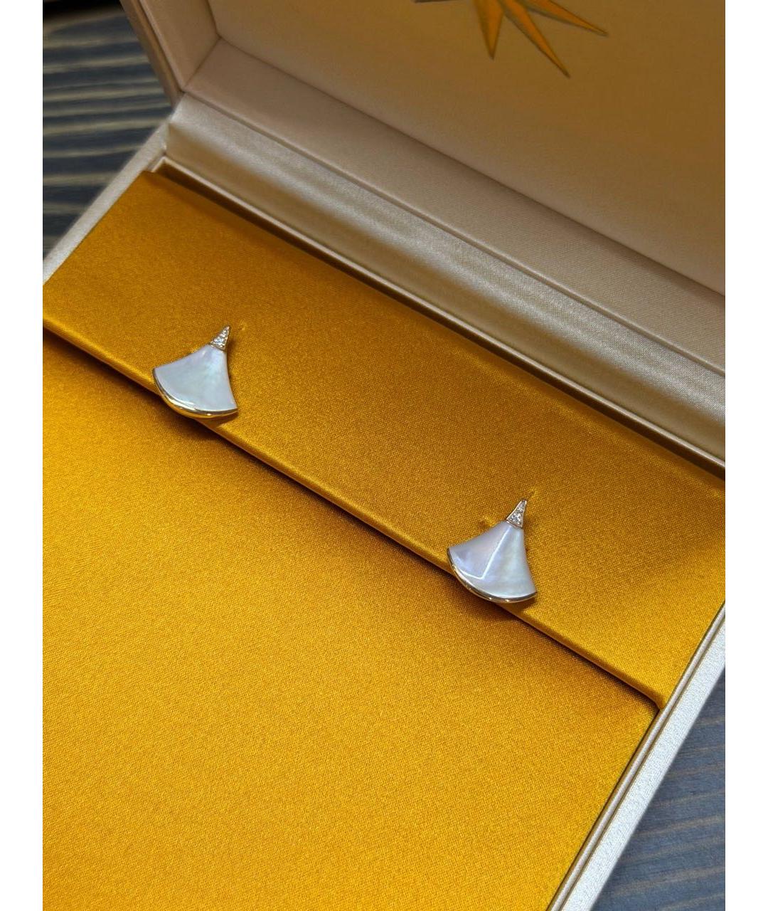 BVLGARI Белые серьги из розового золота, фото 3