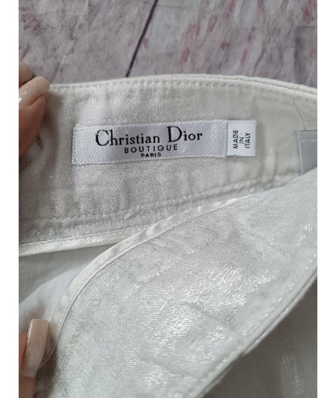 CHRISTIAN DIOR Белые льняные шорты, фото 4