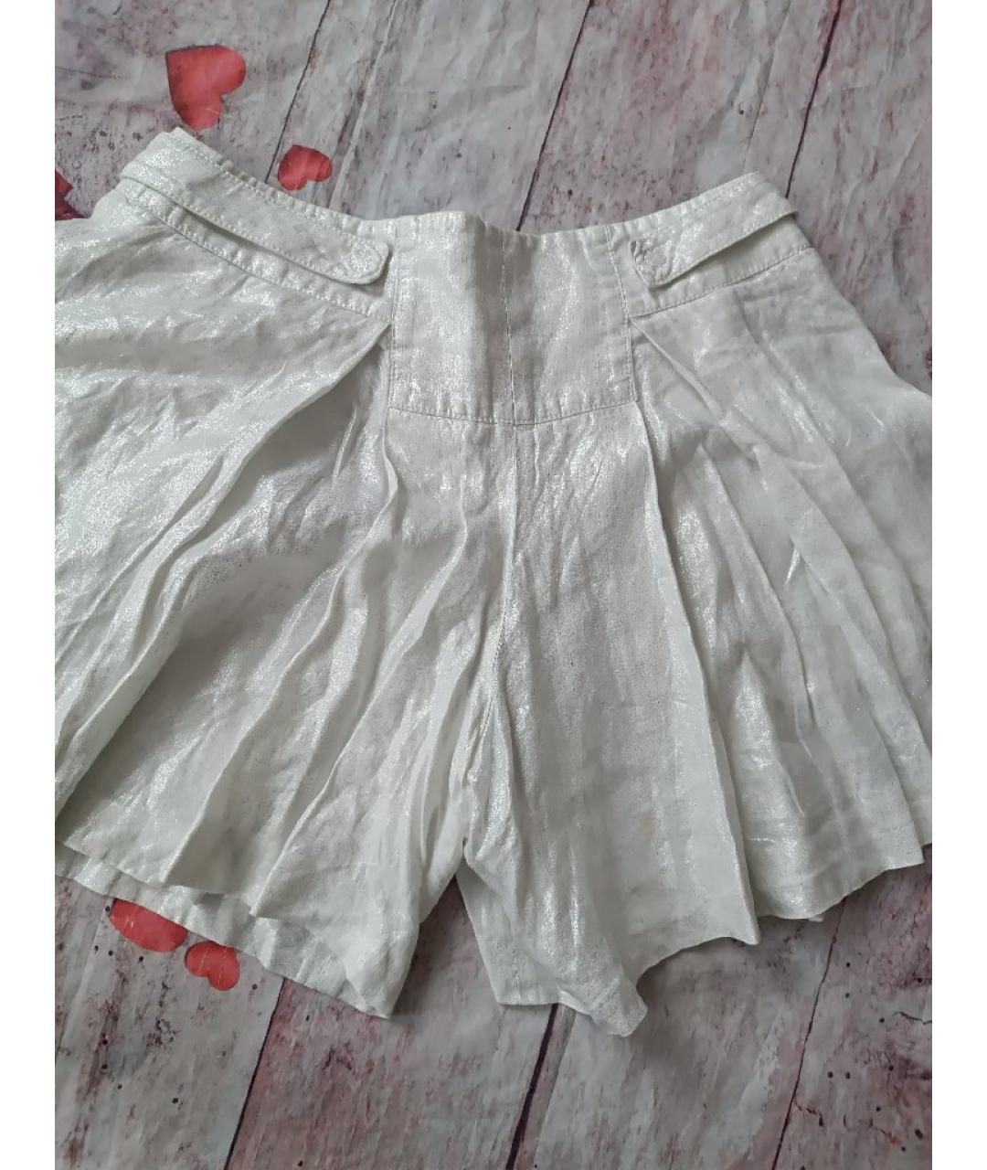 CHRISTIAN DIOR Белые льняные шорты, фото 2