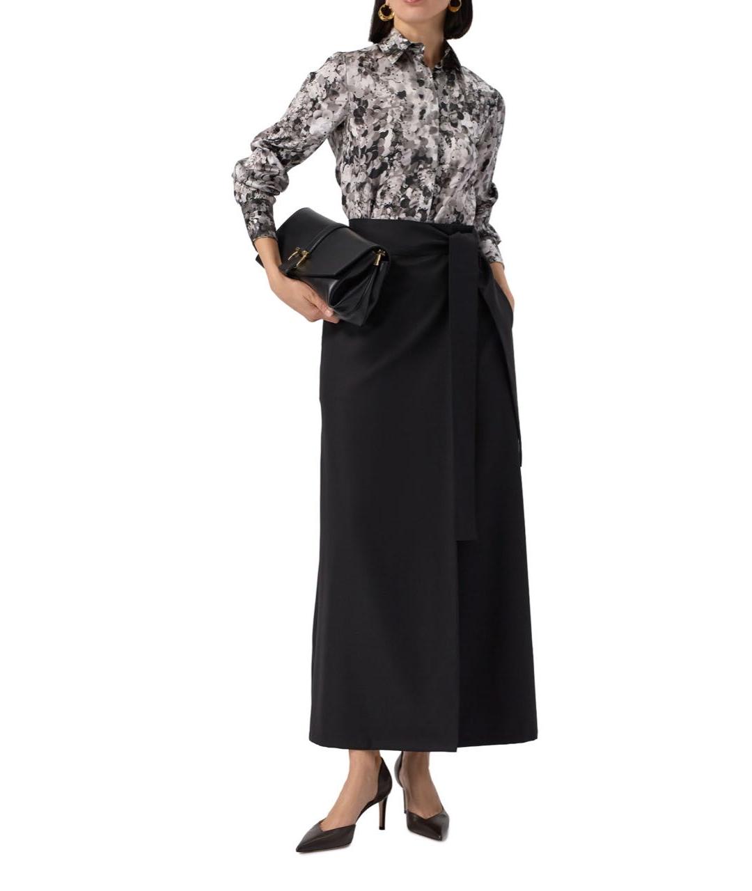 KITON Черная кашемировая юбка миди, фото 5