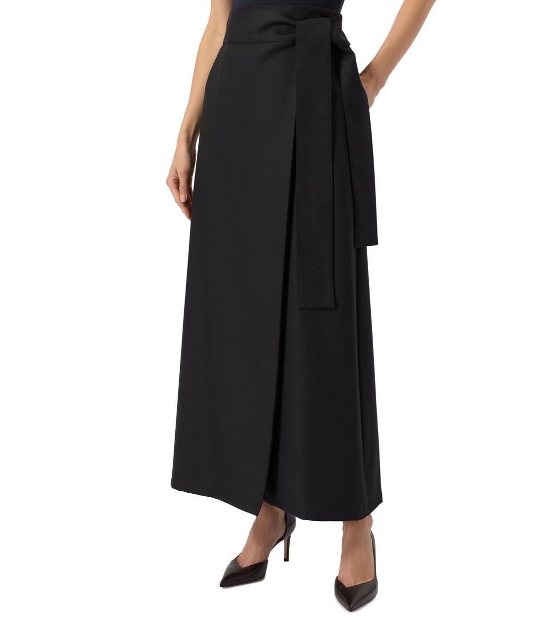 KITON Черная кашемировая юбка миди, фото 2