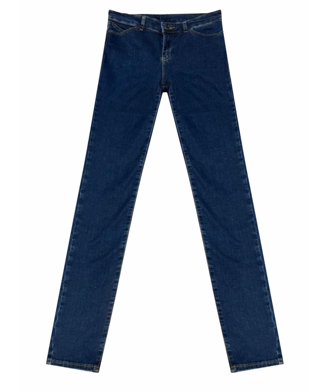 EMPORIO ARMANI Синие хлопковые прямые джинсы, фото 1