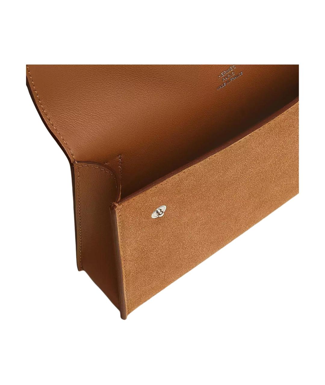 HERMES Коричневый кожаный кошелек, фото 4