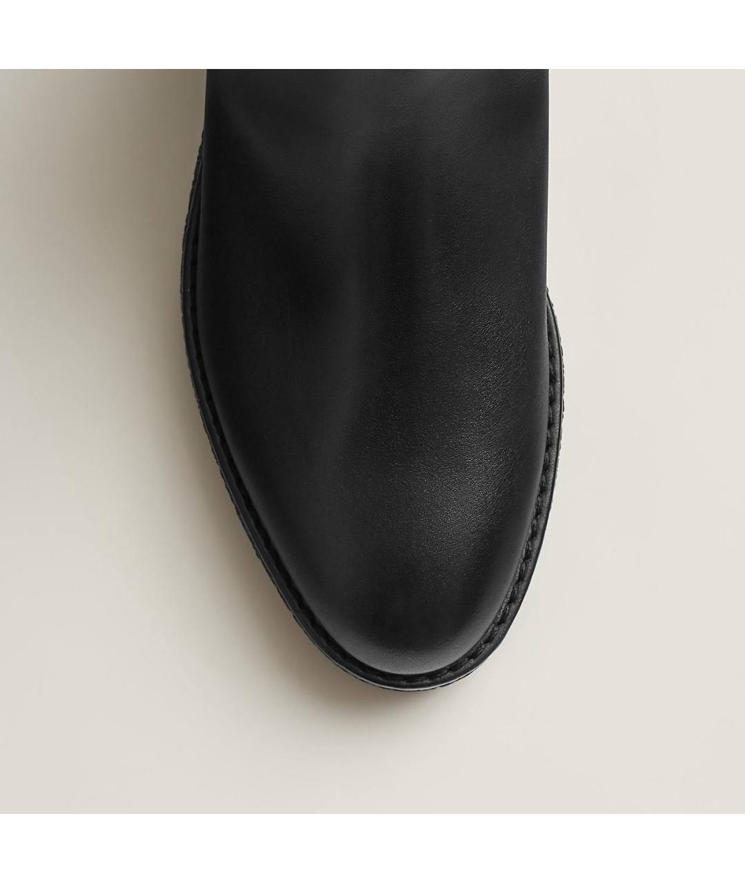 HERMES Черные кожаные ботинки, фото 4