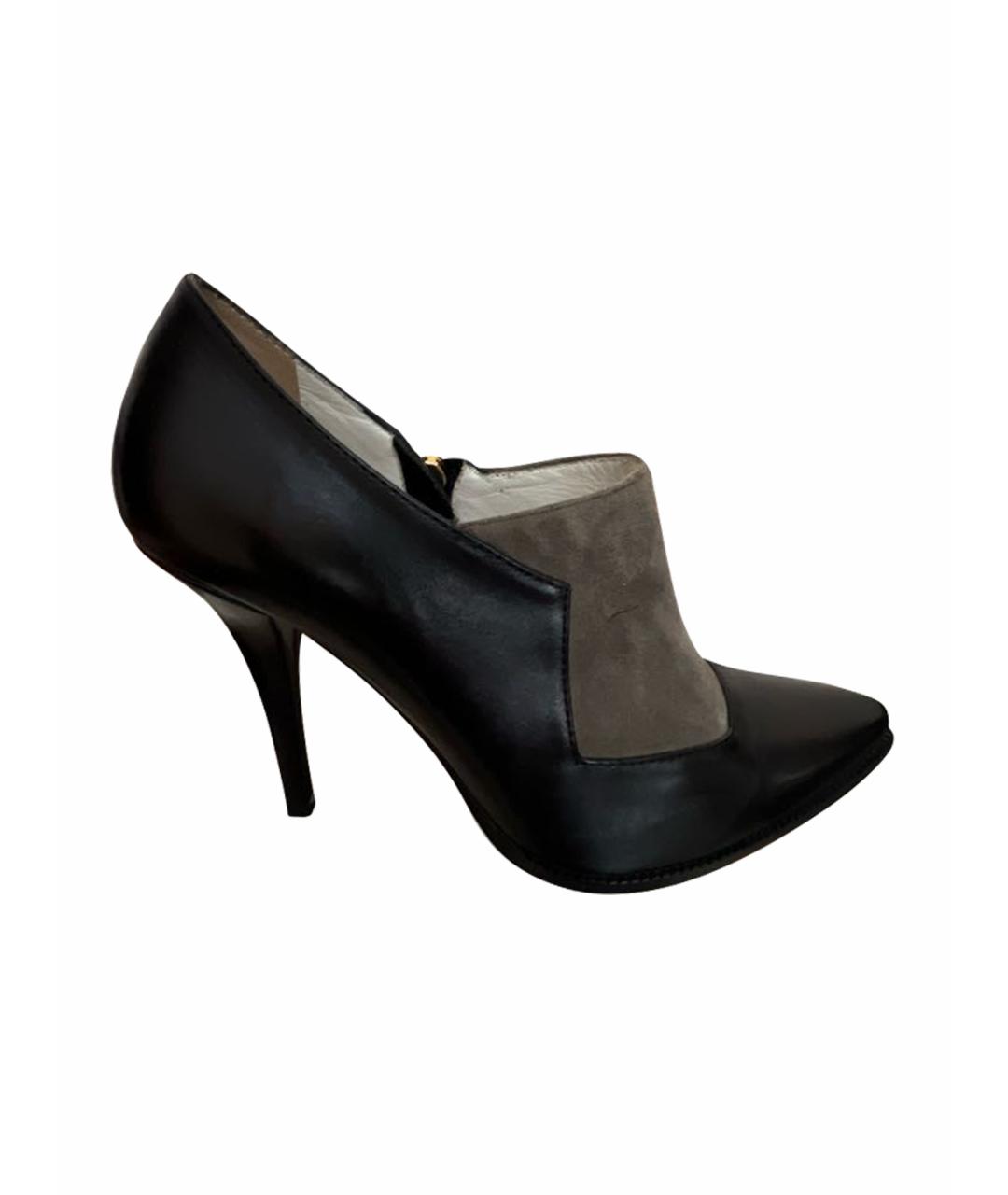 ALBERTA FERRETTI Черные кожаные туфли, фото 1