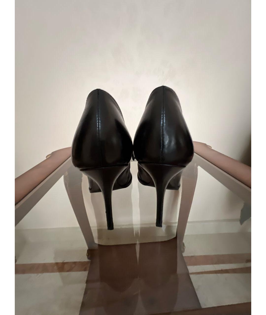 ALBERTA FERRETTI Черные кожаные туфли, фото 4