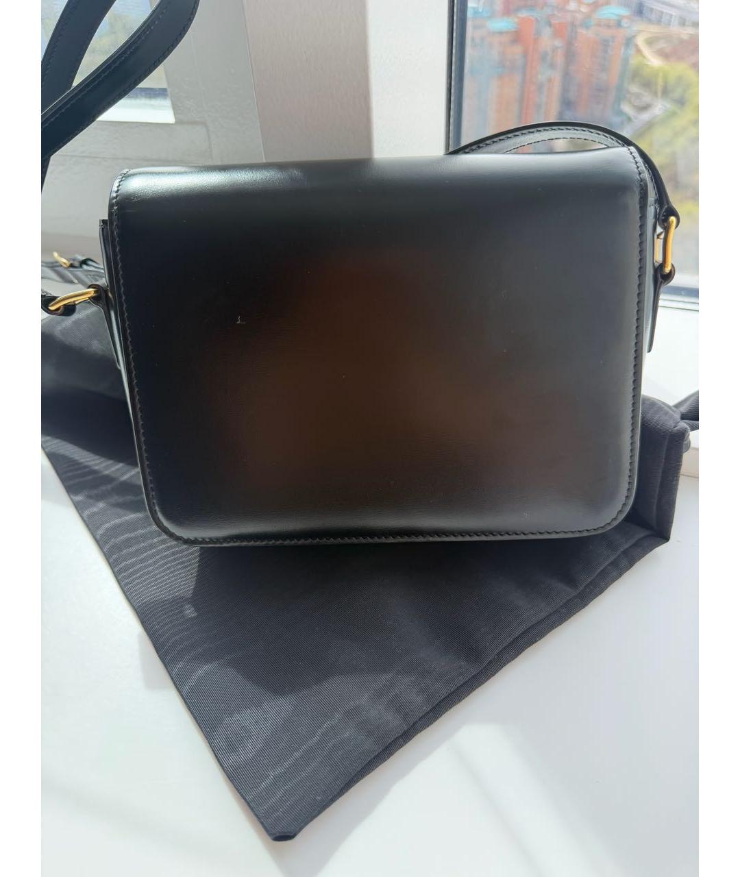 CELINE Черная кожаная сумка через плечо, фото 2