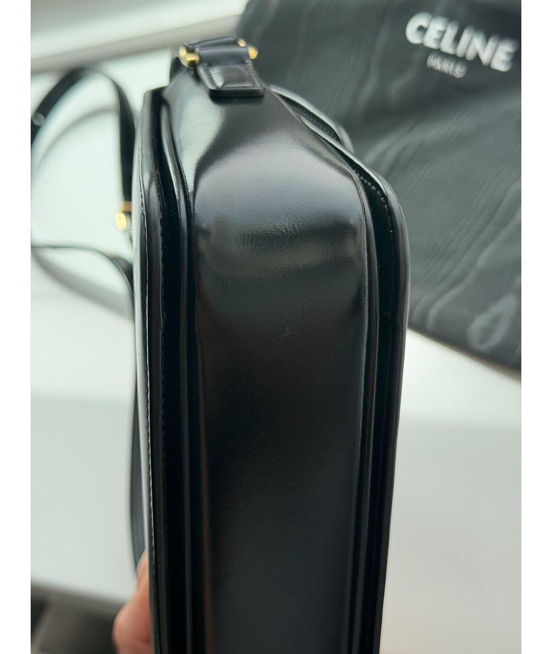 CELINE Черная кожаная сумка через плечо, фото 7