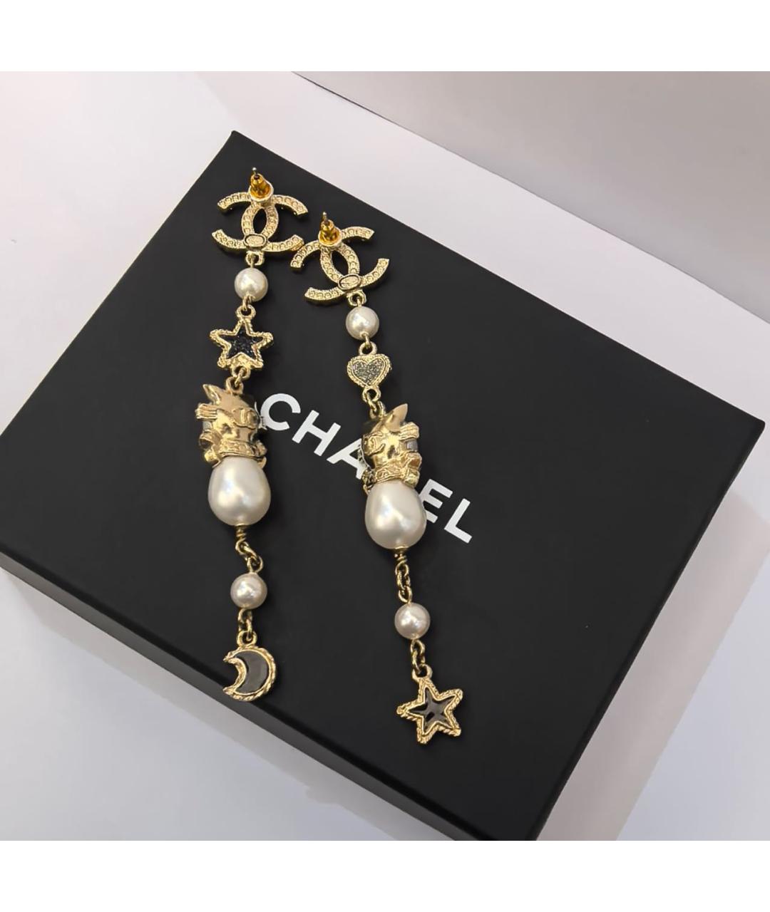 CHANEL Золотые серьги, фото 5