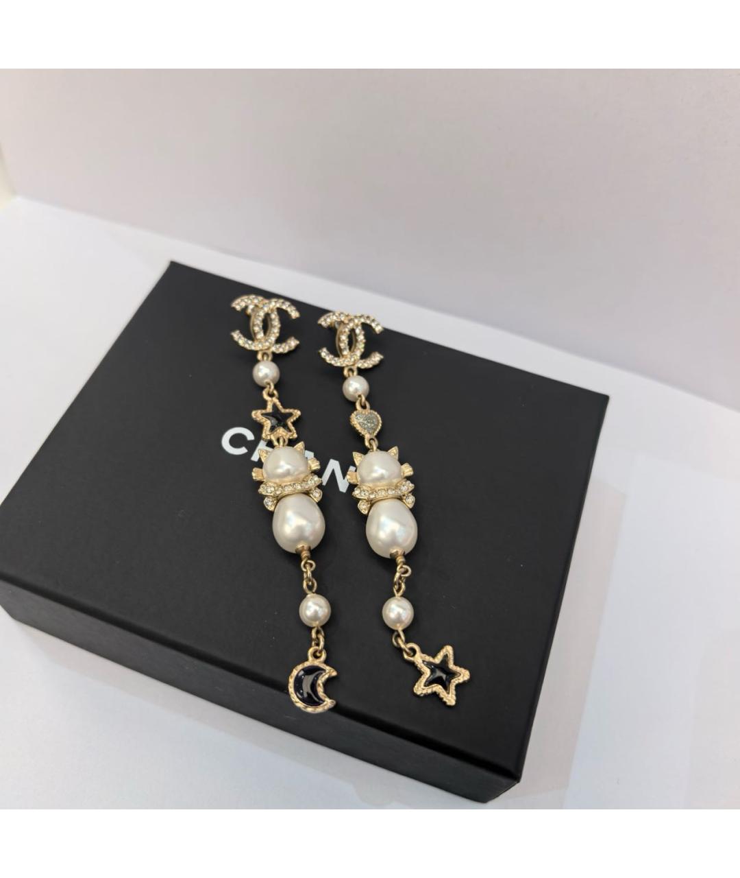 CHANEL Золотые серьги, фото 8