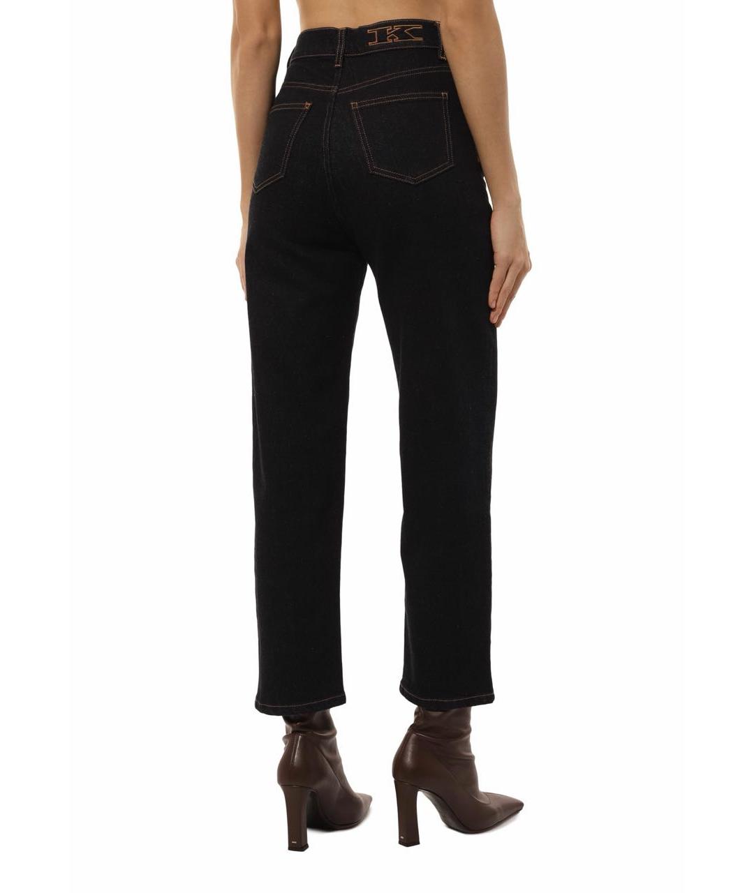 KITON Темно-синие хлопко-кашемировые джинсы слим, фото 4