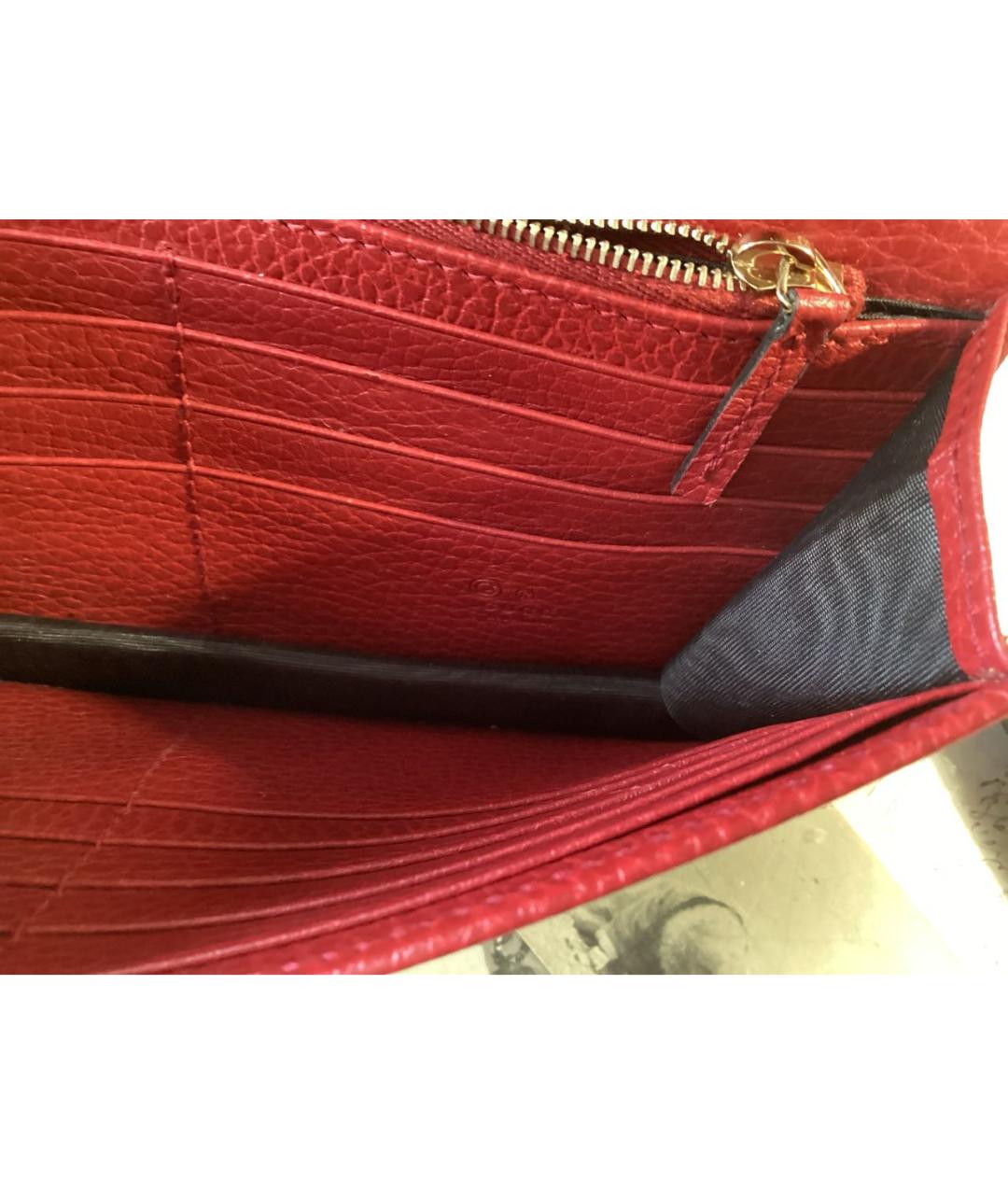 GUCCI Красная кожаная сумка через плечо, фото 4