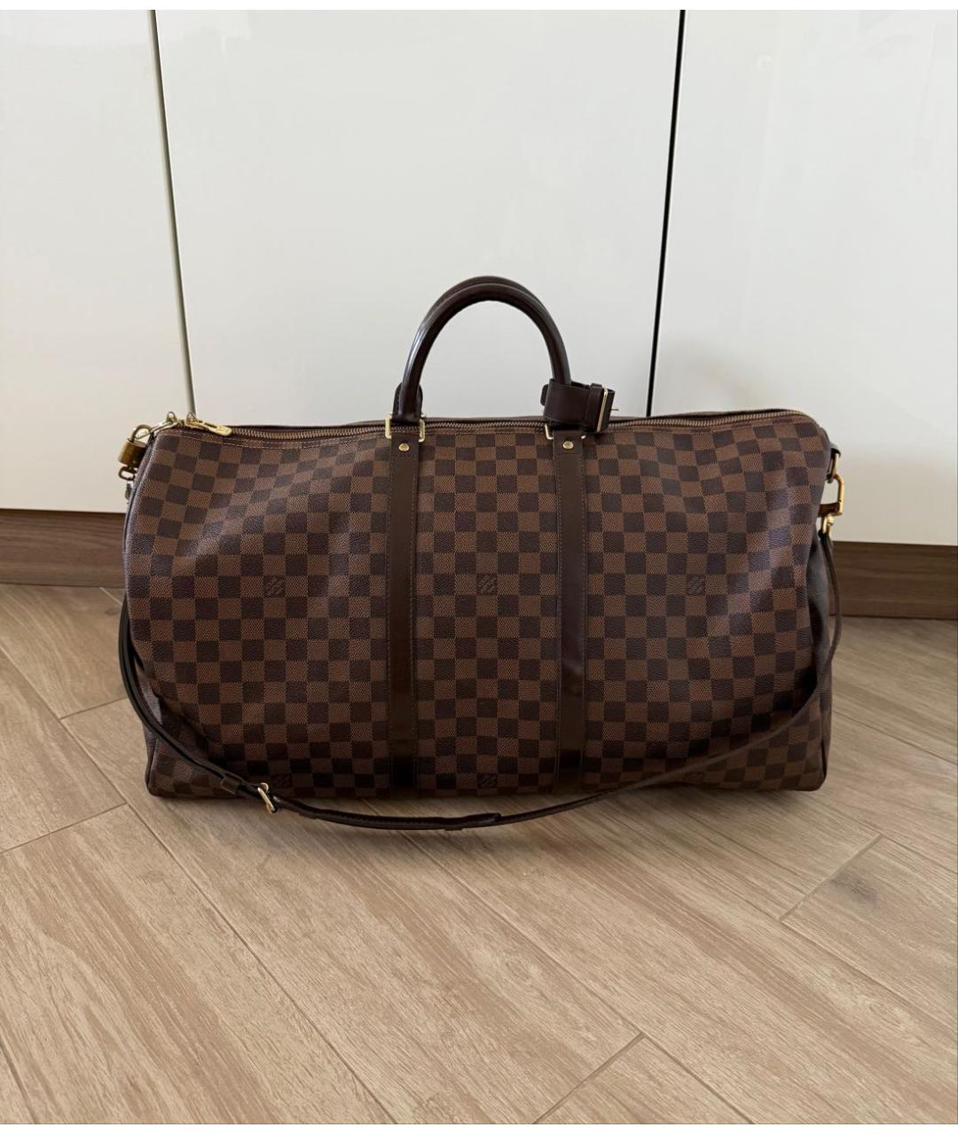 LOUIS VUITTON Коричневая дорожная/спортивная сумка, фото 6