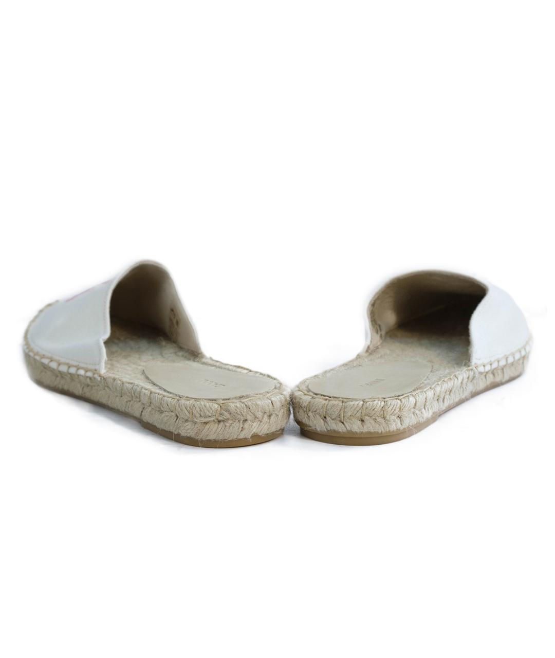 GANNI Белые текстильные шлепанцы, фото 5