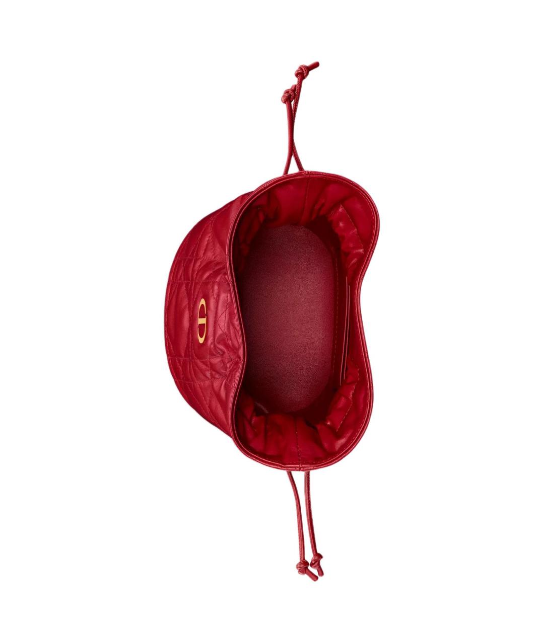 CHRISTIAN DIOR Красная кожаная сумка через плечо, фото 5