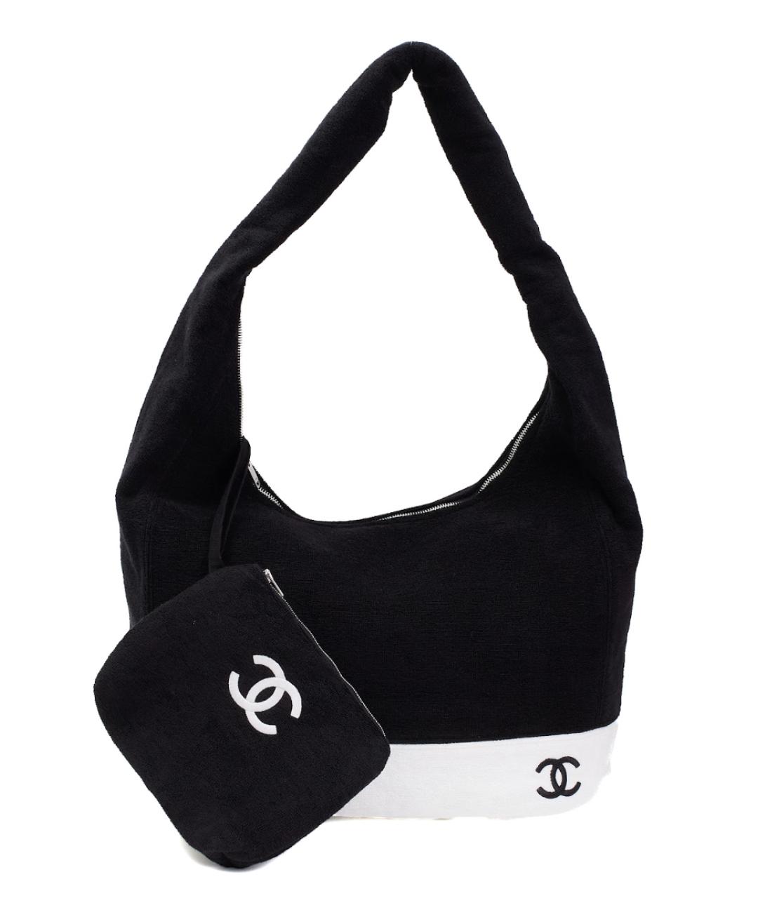 CHANEL Черная пляжная сумка, фото 3