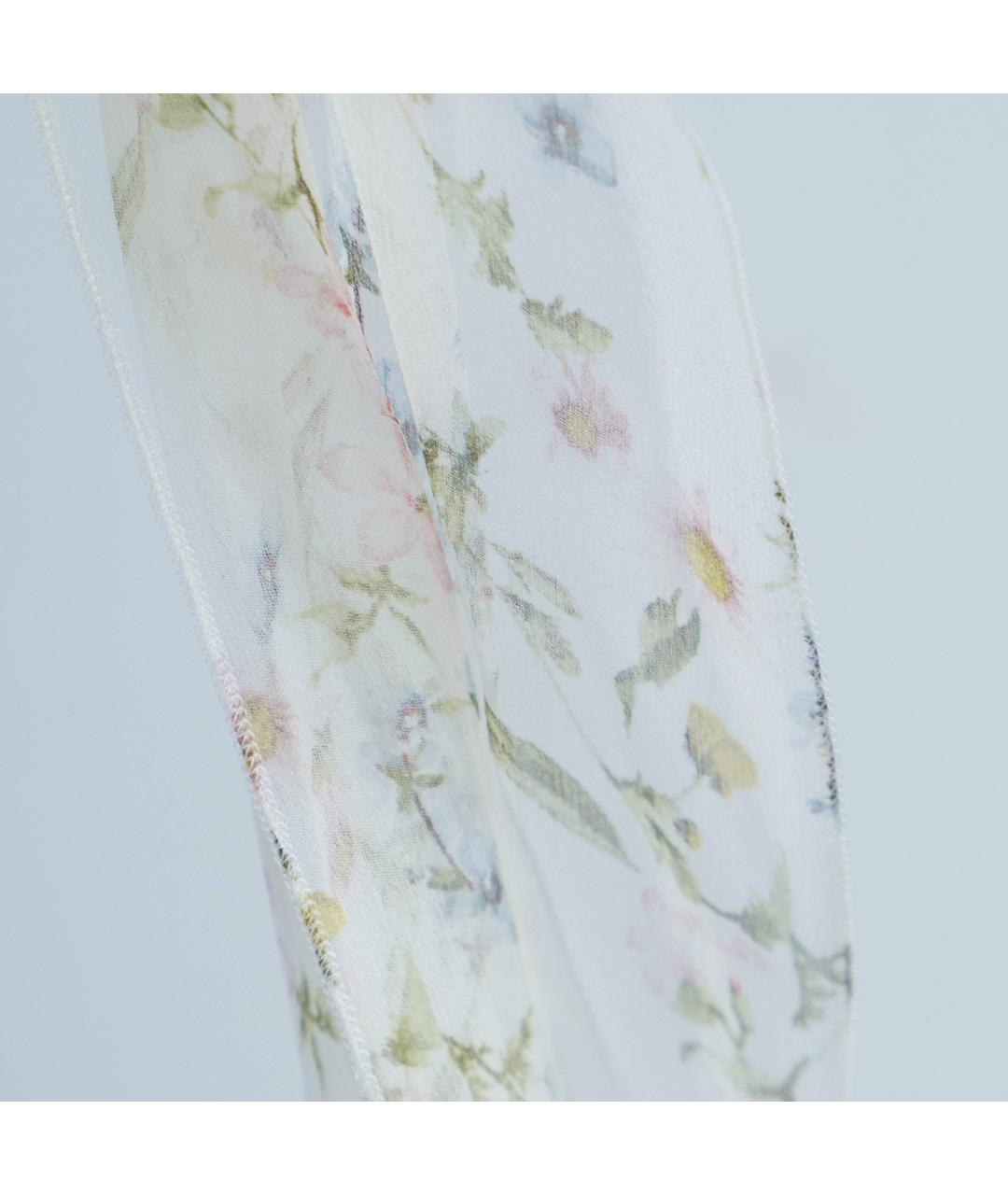 CHRISTIAN DIOR Бежевый шелковый шарф, фото 5