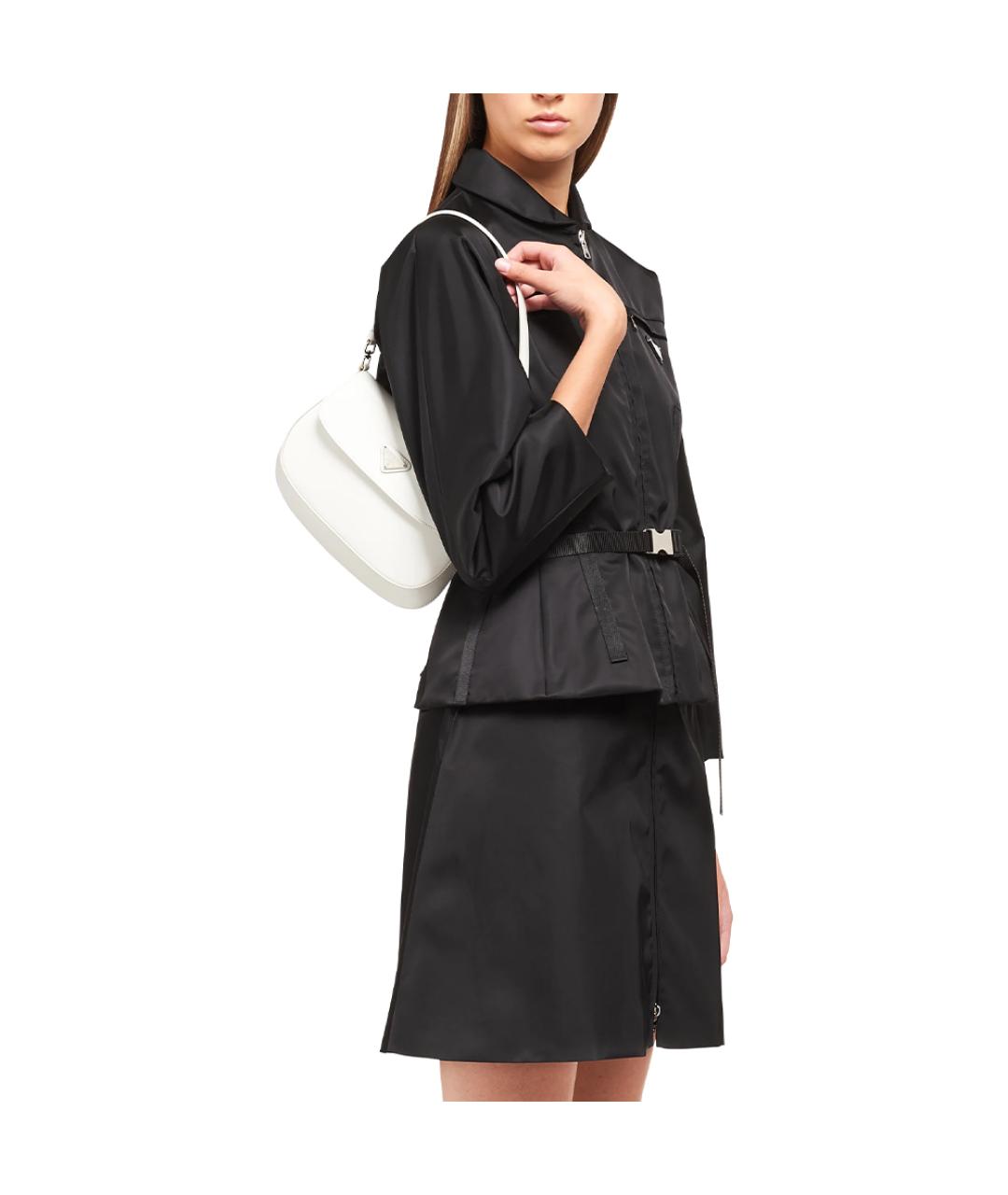 PRADA Белая кожаная сумка через плечо, фото 5