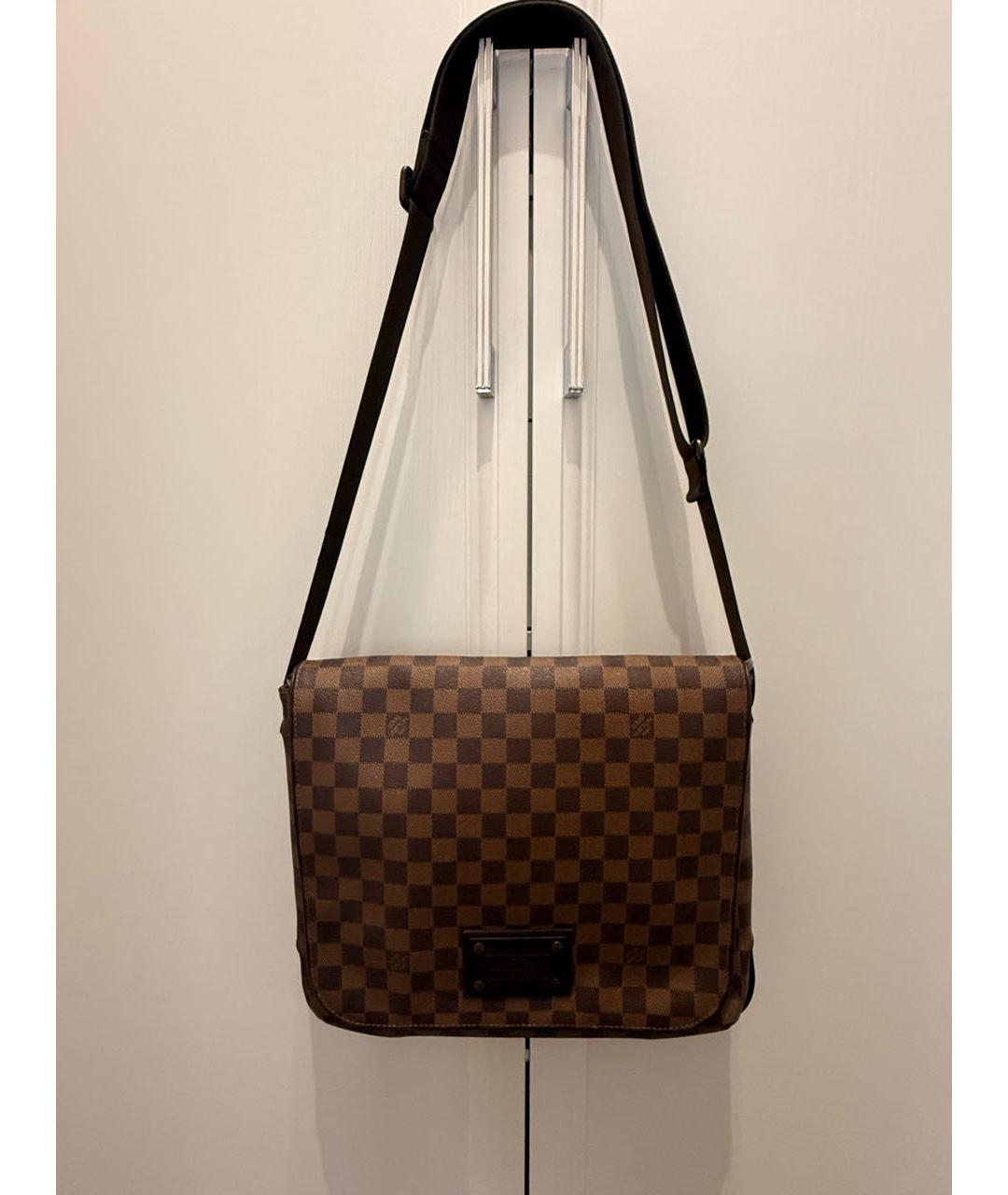 LOUIS VUITTON Коричневая сумка на плечо из искусственной кожи, фото 5