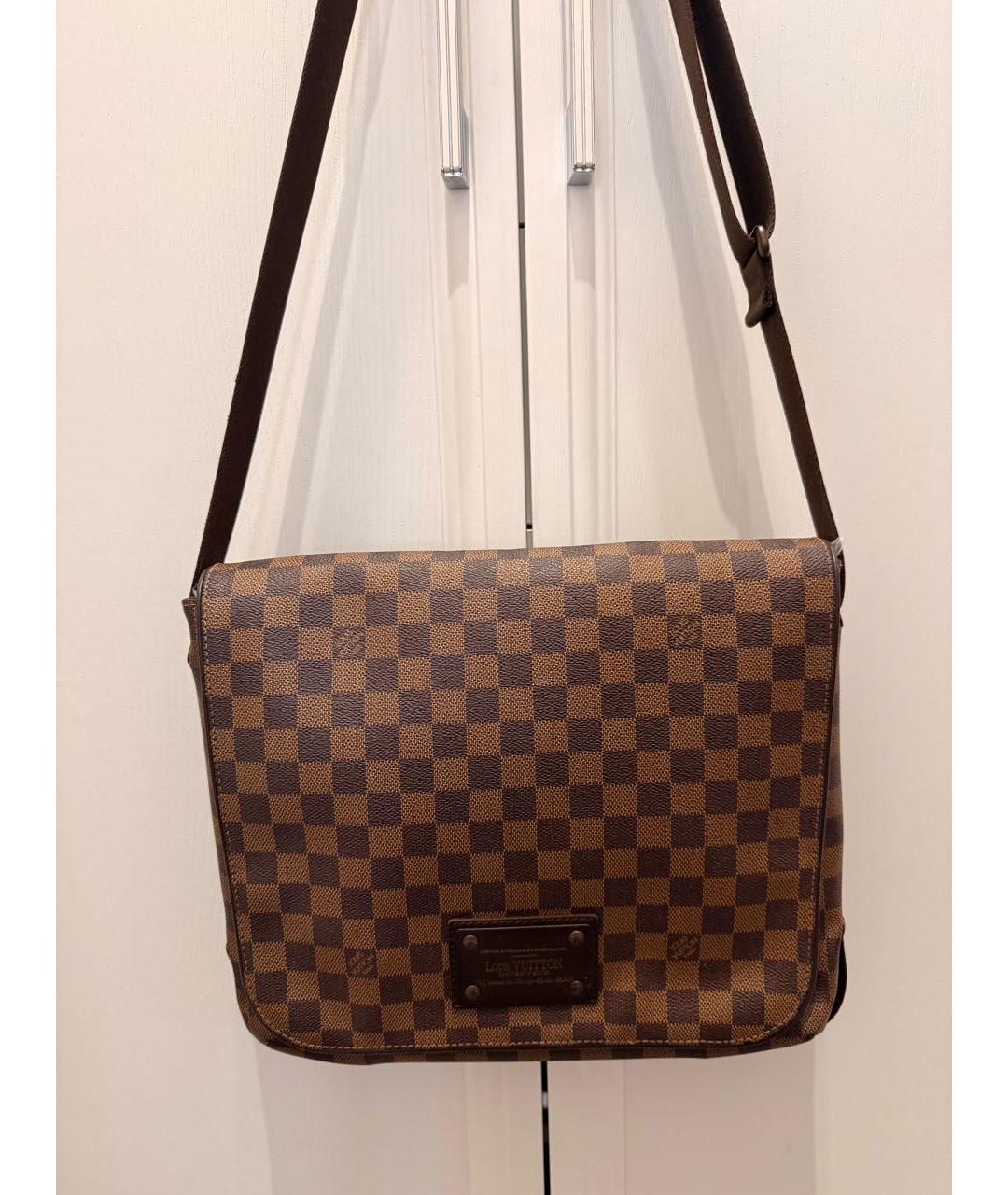 LOUIS VUITTON Коричневая сумка на плечо из искусственной кожи, фото 3