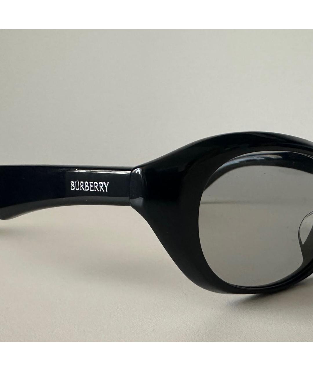 BURBERRY Черные пластиковые солнцезащитные очки, фото 3