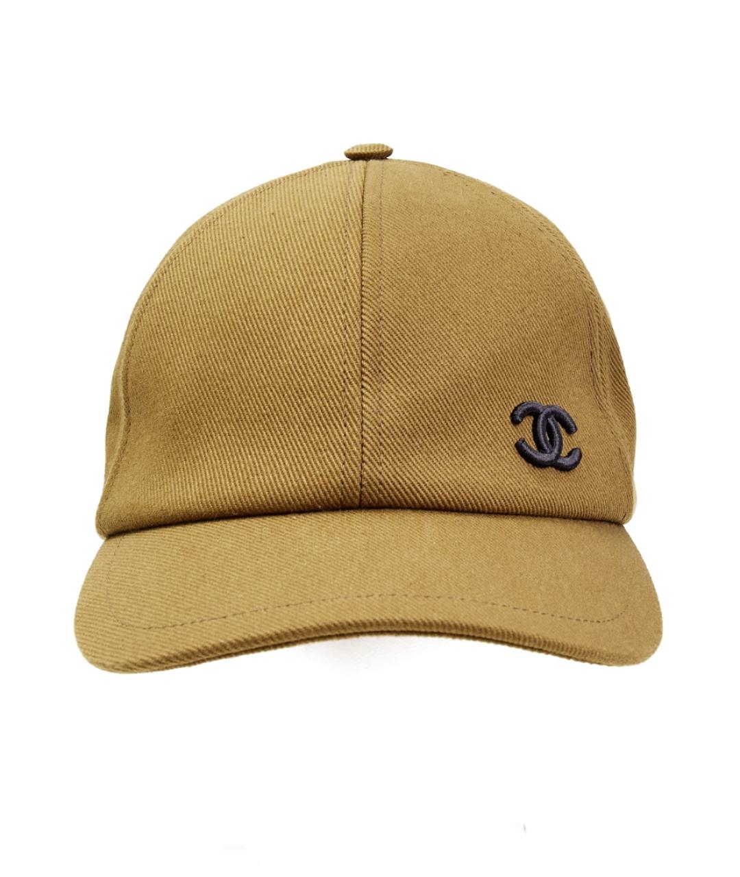 CHANEL Коричневая хлопковая кепка, фото 3