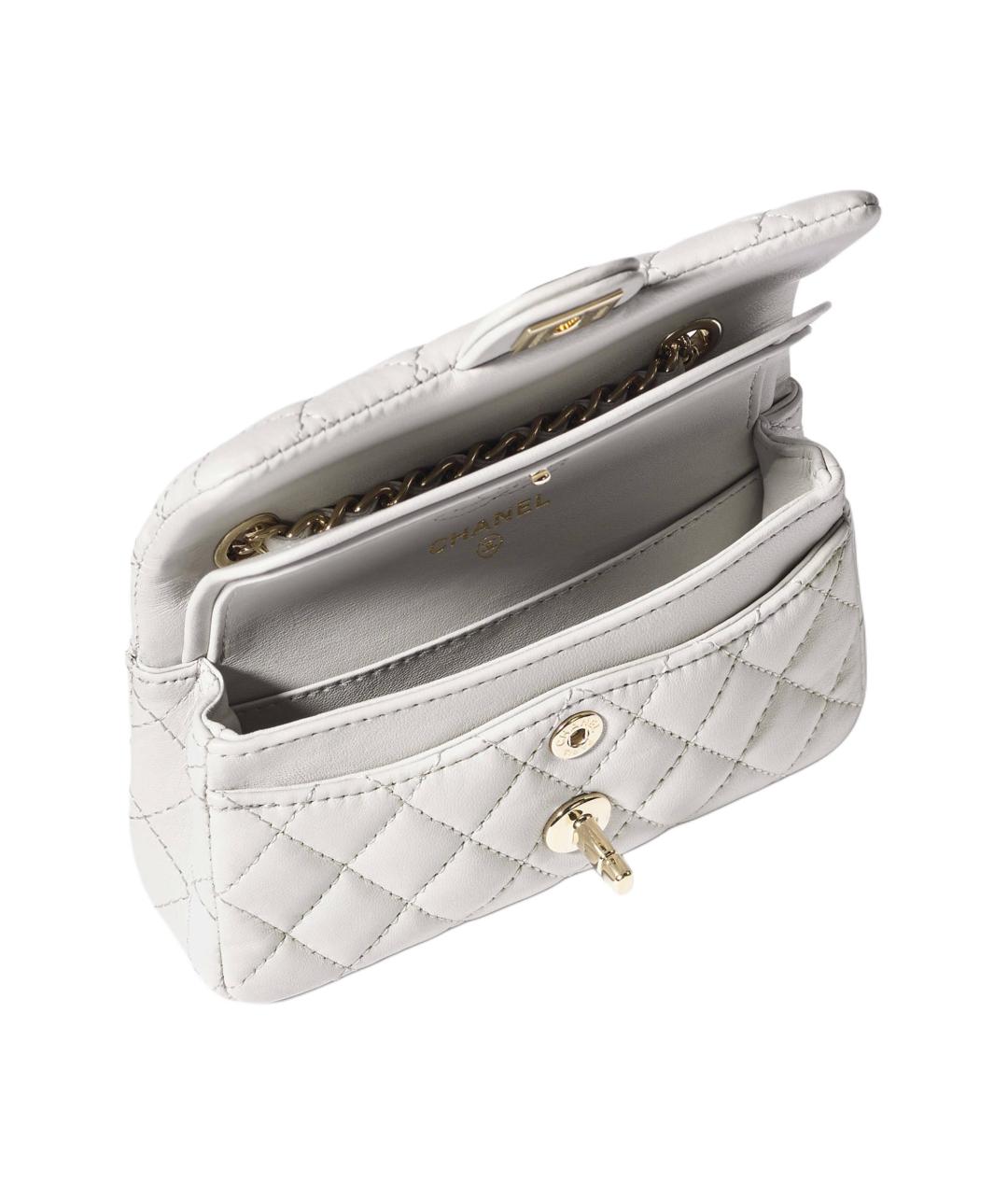 CHANEL Серый кожаный кошелек, фото 3