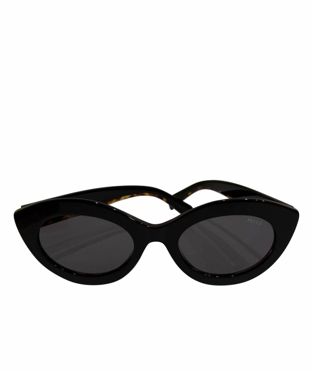 EMILIO PUCCI Коричневые пластиковые солнцезащитные очки, фото 1