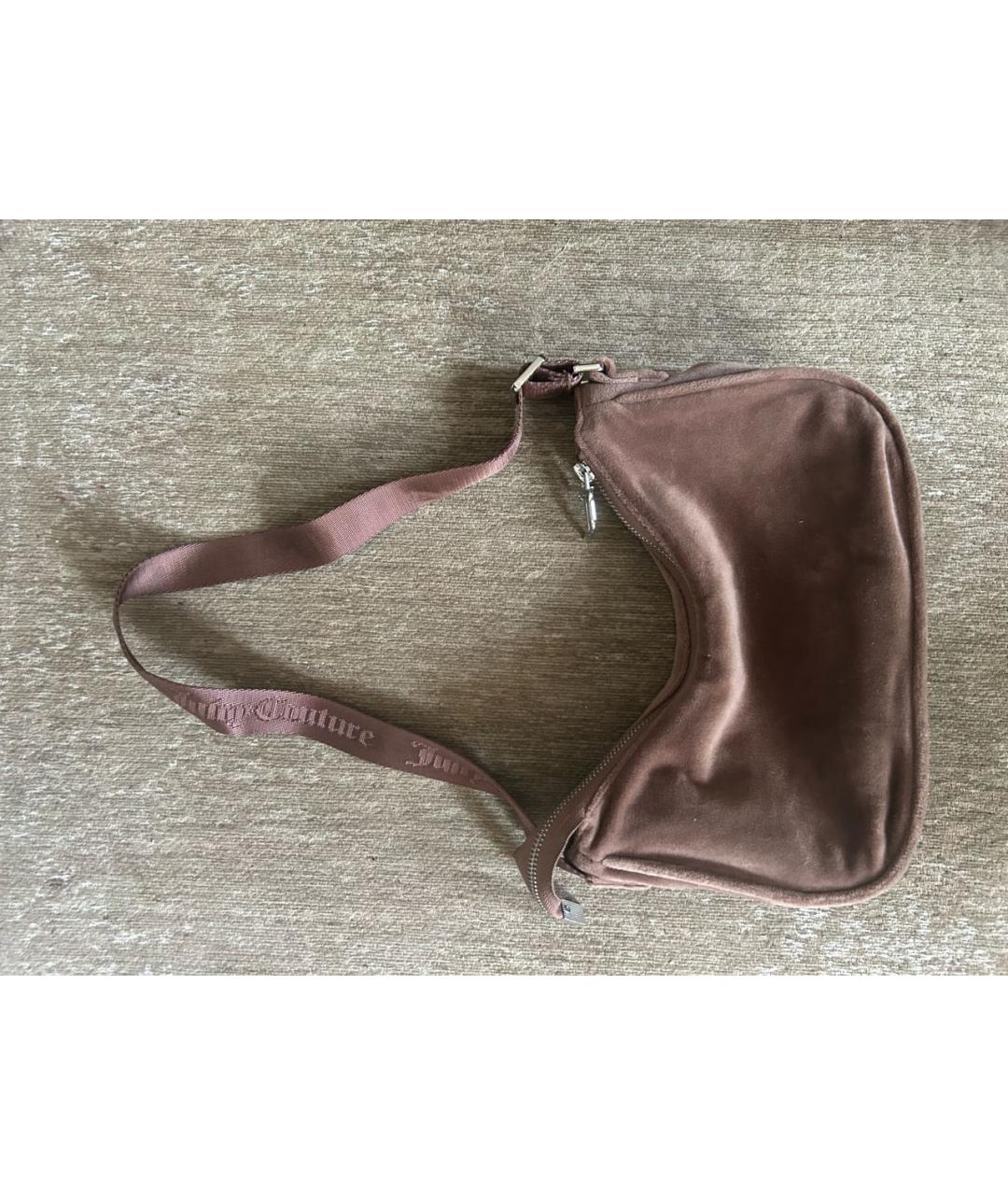 JUICY COUTURE Коричневая синтетическая сумка с короткими ручками, фото 2