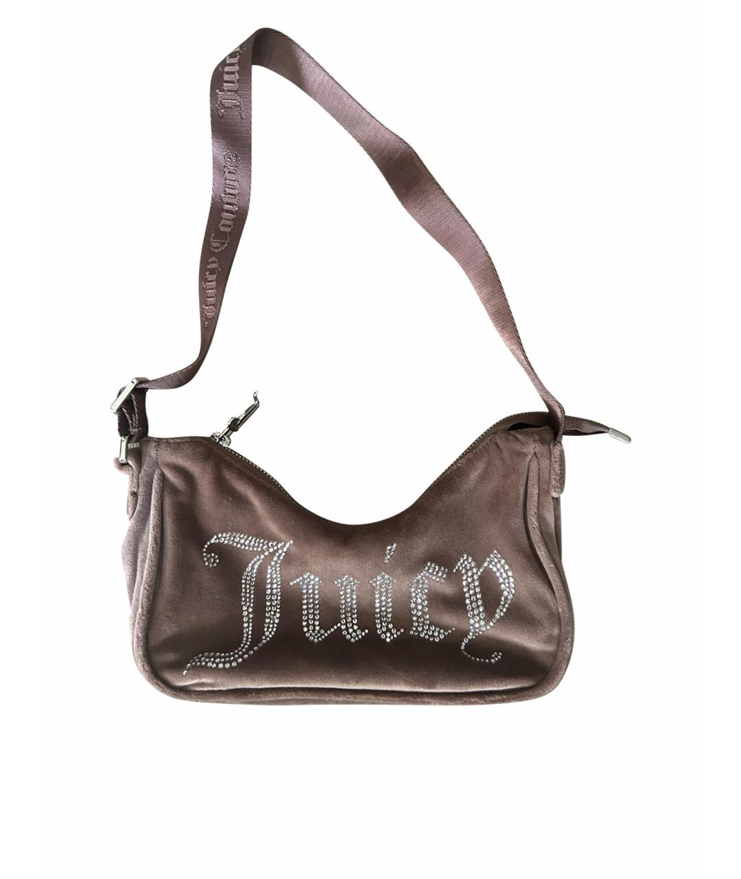 JUICY COUTURE Коричневая синтетическая сумка с короткими ручками, фото 1