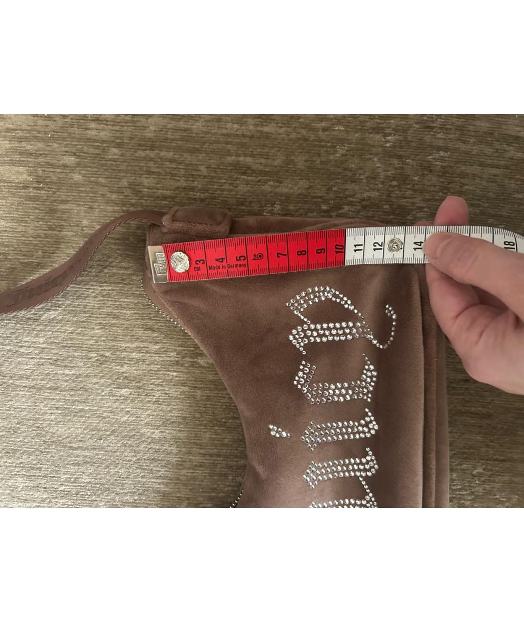 JUICY COUTURE Коричневая синтетическая сумка с короткими ручками, фото 8